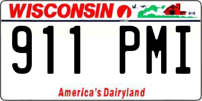 WI license plate 911PMI