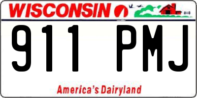 WI license plate 911PMJ