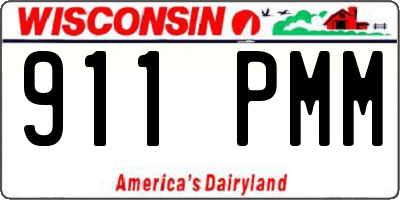 WI license plate 911PMM