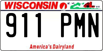 WI license plate 911PMN