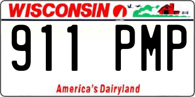 WI license plate 911PMP