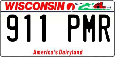 WI license plate 911PMR