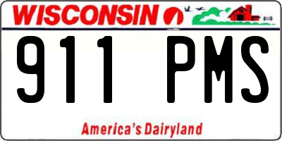 WI license plate 911PMS