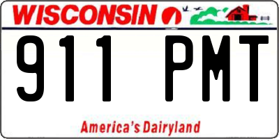 WI license plate 911PMT