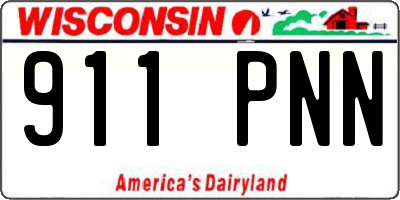WI license plate 911PNN
