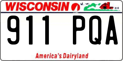 WI license plate 911PQA