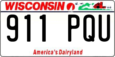 WI license plate 911PQU