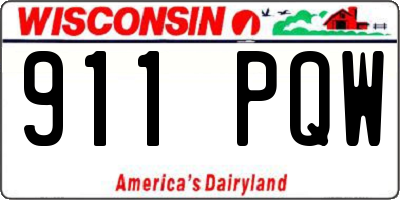WI license plate 911PQW