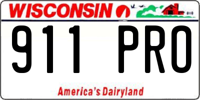 WI license plate 911PRO