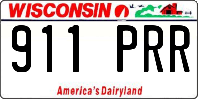 WI license plate 911PRR