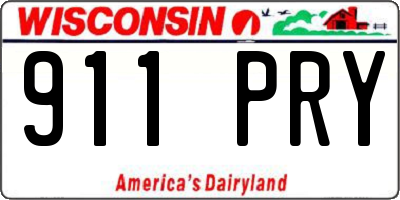 WI license plate 911PRY