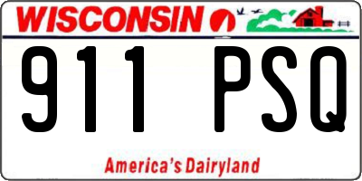WI license plate 911PSQ