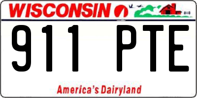 WI license plate 911PTE