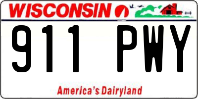WI license plate 911PWY