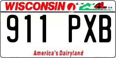WI license plate 911PXB