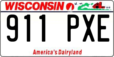 WI license plate 911PXE