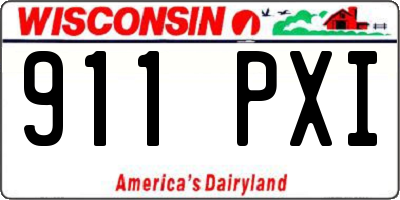 WI license plate 911PXI