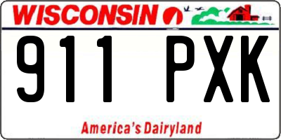 WI license plate 911PXK