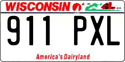 WI license plate 911PXL