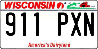 WI license plate 911PXN