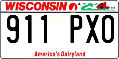 WI license plate 911PXO