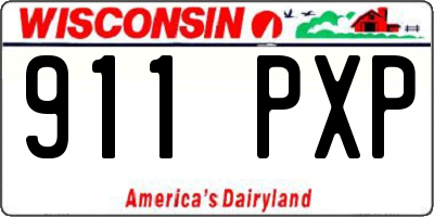 WI license plate 911PXP