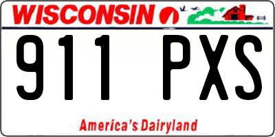 WI license plate 911PXS