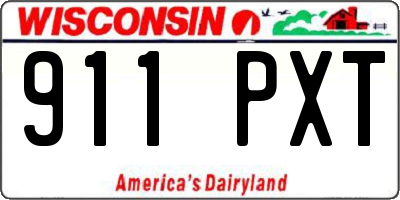 WI license plate 911PXT