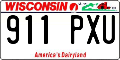 WI license plate 911PXU