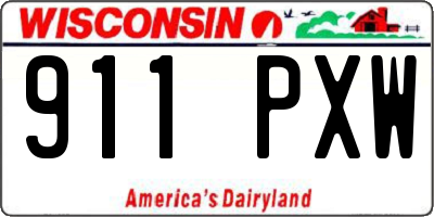 WI license plate 911PXW