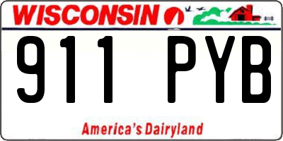 WI license plate 911PYB