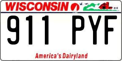 WI license plate 911PYF