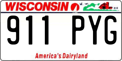 WI license plate 911PYG