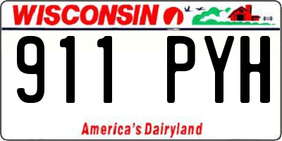 WI license plate 911PYH