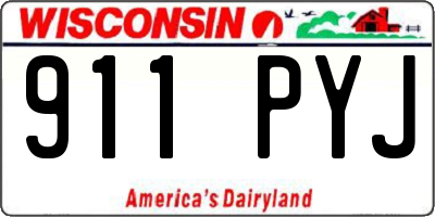 WI license plate 911PYJ