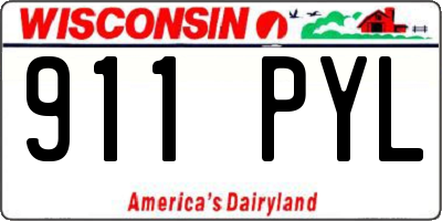 WI license plate 911PYL