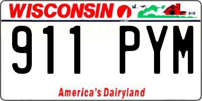 WI license plate 911PYM