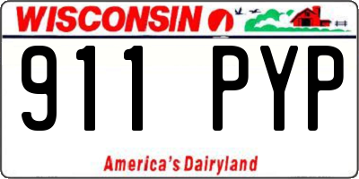 WI license plate 911PYP
