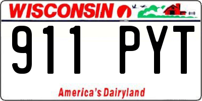 WI license plate 911PYT