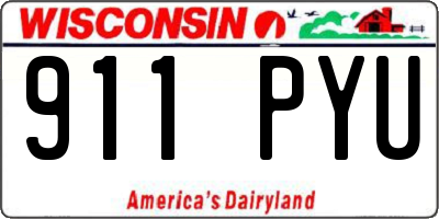 WI license plate 911PYU