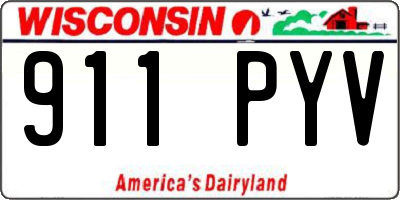 WI license plate 911PYV
