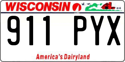 WI license plate 911PYX