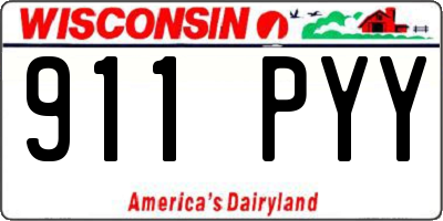 WI license plate 911PYY