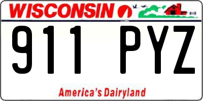 WI license plate 911PYZ