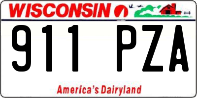 WI license plate 911PZA