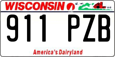 WI license plate 911PZB