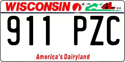 WI license plate 911PZC