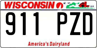 WI license plate 911PZD