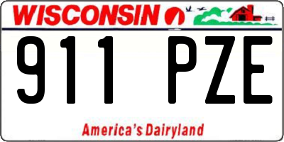 WI license plate 911PZE