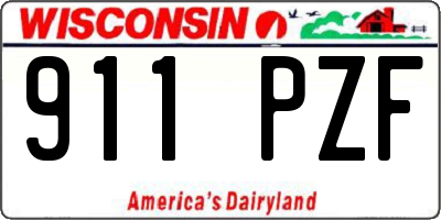 WI license plate 911PZF